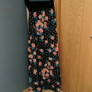 Floral strapless Maxi Dress